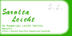 sarolta leicht business card